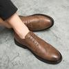 Fashion Mens Retro Carved Brogue Designer Business Wedding Leather Male Party Dress Luxury Footwear Driving Casual Shoes for Men Loafers