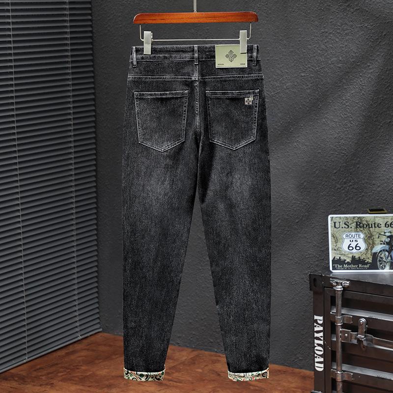 2024 Pánské úzké rovné vyšívané džíny - Lehká luxusní podzimní/zimní kolekce