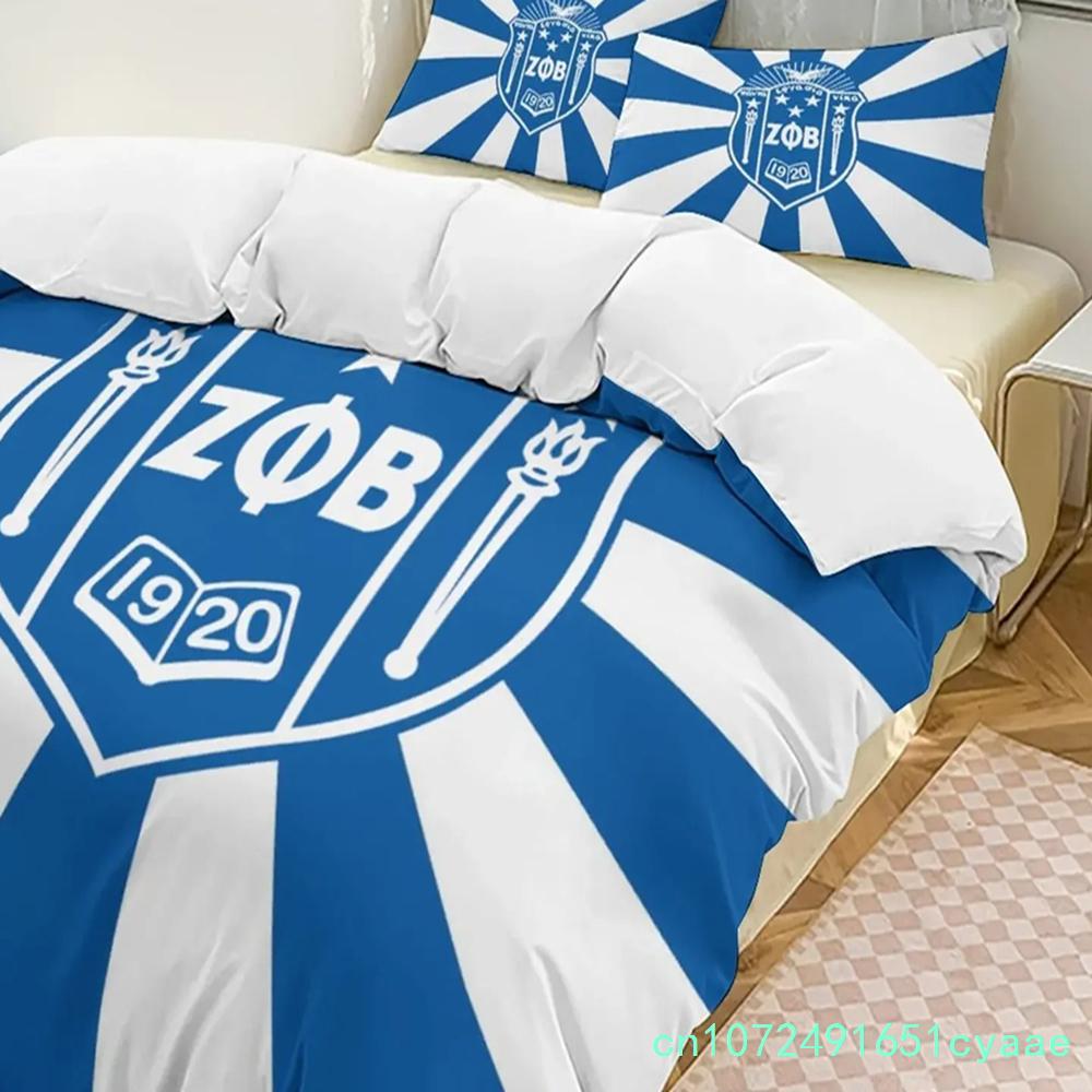 Zeta Phi Beta ZPB Společenství Ložní Souprava Kluci Dívky Jednolůžko Královská Velikost Povlak na Peřinu Povlak na Polštář Postel Děti Dospělí Domácí Textil