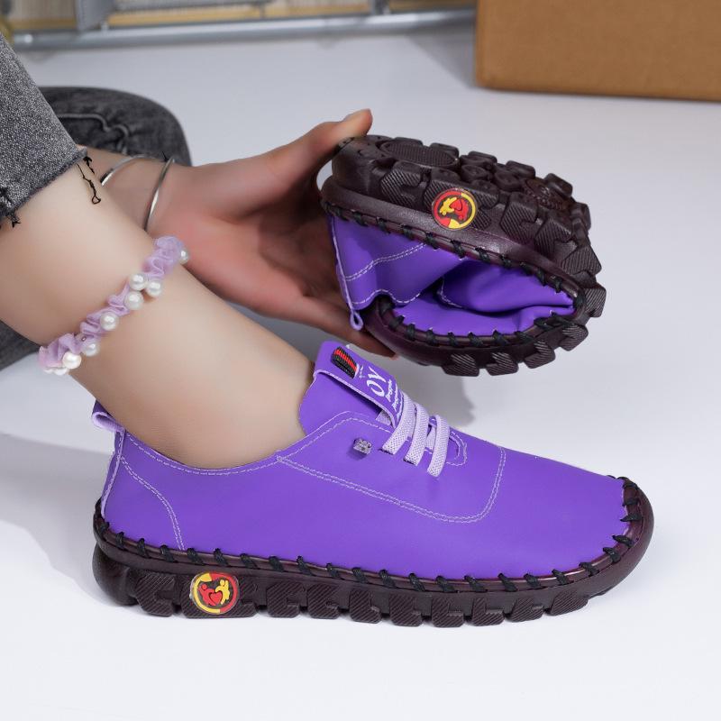 Sneaker für Damen Weicher Komfort Flache Loafer Schuhe Slipper Neue Mode Outdoor Rutschfest Lässige Lederschuhe Zapatillas Mujer