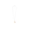 Hermès OKelly Calfskin Lock Pendant Women necklace Gray White Rose-Gold H078852CDI2