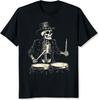 Skelett Schlagzeuger Shirt Vintage Band Shirt Geschenk für Rockmusikliebhaber Totenkopf T-Shirt für Männer