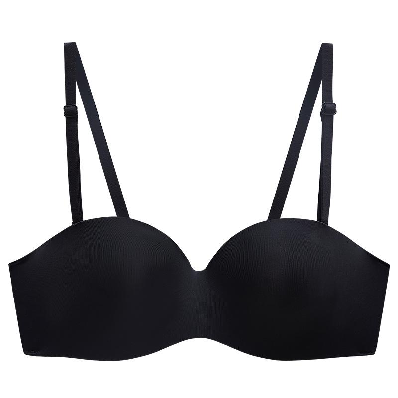 

Елегантний нековзкий бюстгальтер без бретелей: Невидимий, безшовний і підтримує без косточок 80AB чорний