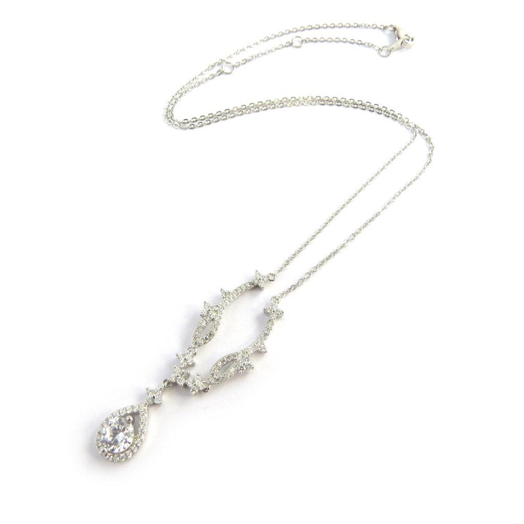 Les Trésors De Lily [M7258] - Collier Argent 'Sissi' blanc