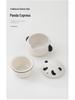 Red Panda Portable Tea Set: One Pot, Three Kung Fu Cups, Creative Ceramic Design