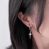 Trendy Non-Piercing Four-Pointed Star Dangle Earrings: Unique Design for Men & Women