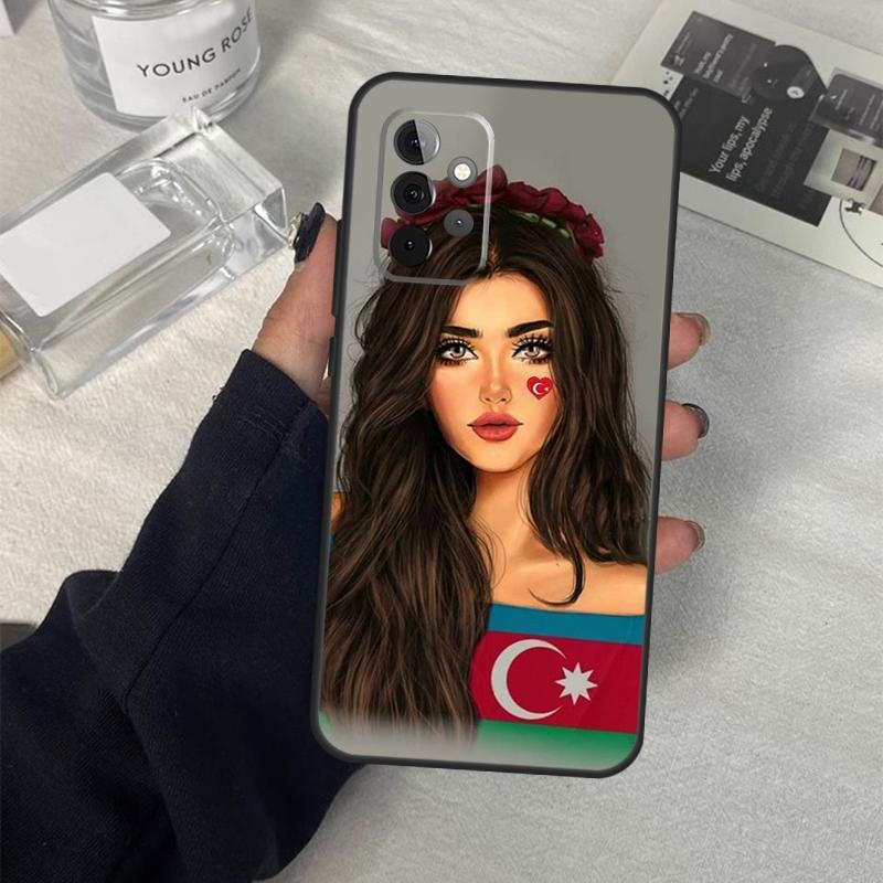 

Azerbaijan Flag Girl Case For Samsung Galaxy A13 A23 A33 A53 A17 A06 A16 A56 A36 A54 A34 A14 A52 A32 A15 A35 A55 Samsung A36