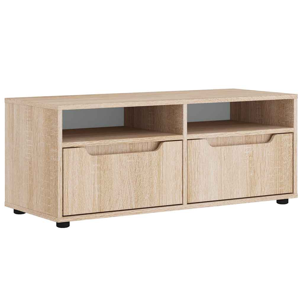 Szafka Rtv "Visnes" Dąb Sonoma 100X40X38 Cm Drewno Klejone