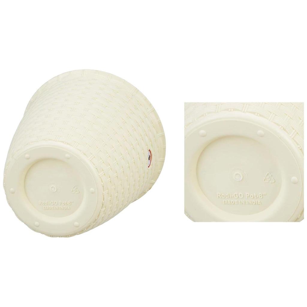100% Virgin Plastic Round Pots for Plants|Unique Design|Indoor and Outdoor Flower Pot for Home/Office/Table/Garden
