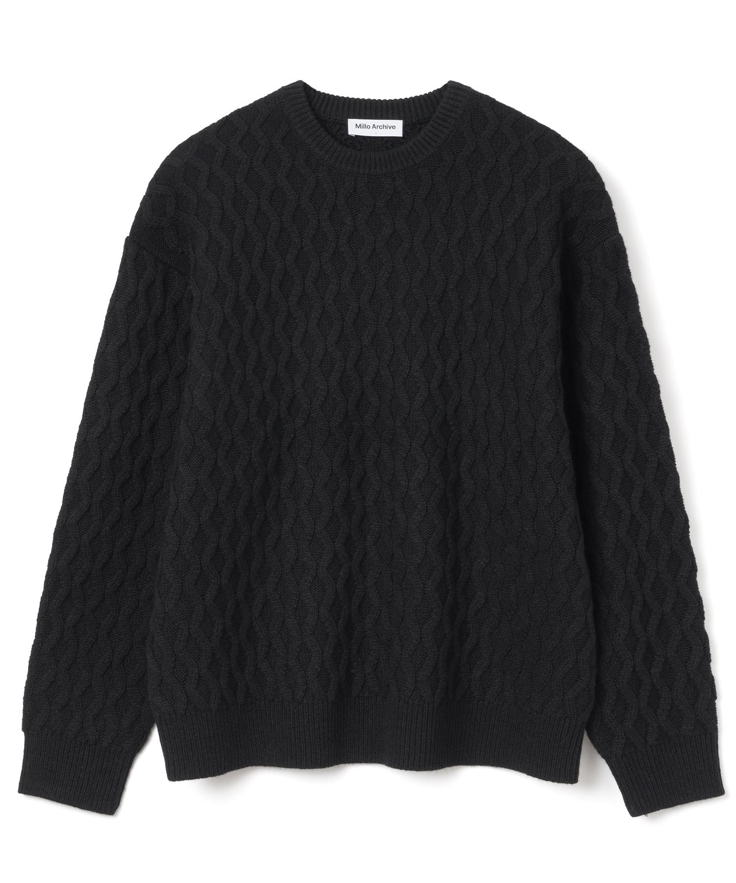Milo Archive Draft Rhombus Knit [Black] Vintage Blue/L