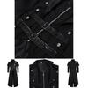 Retro Long Woolen Coat With Split Design For Stage Plays And Fashion Shoots