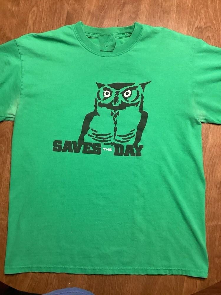 90s Saves The Day Band Green Shirt Unisex Concert S-5XL BT2059 Unisex T-Shirt XL