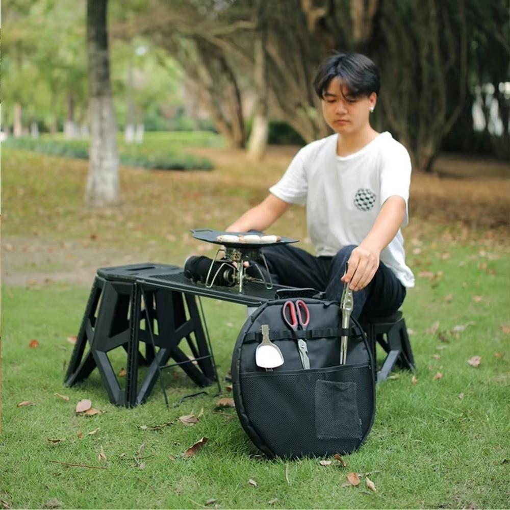 Portable Oxford Grill Pan Storage Bag Outdoor Muti-funtion Carry Bag Picnic Cookware Pouch Camping Cast Iron Pot