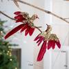 Realistic Glitter Christmas Bird Ornaments Simulate Glitter Simulation Bird Decor Feather Handmade Christmas Tree Decoration