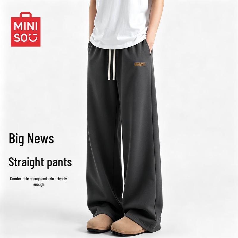 MINISO Men's Heavyweight Loose Straight-Leg Casual Pants