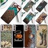 Rustic Cowboy Cowgirl Western Country Phone Case For Samsung Galaxy S25 Ultra S9 S10 S20 S21 FE S22 S23 S24 Plus S24 Ultra Cover