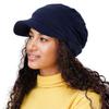 Solid Color Versatile Travel Headscarf Hat with Multicolor Brim