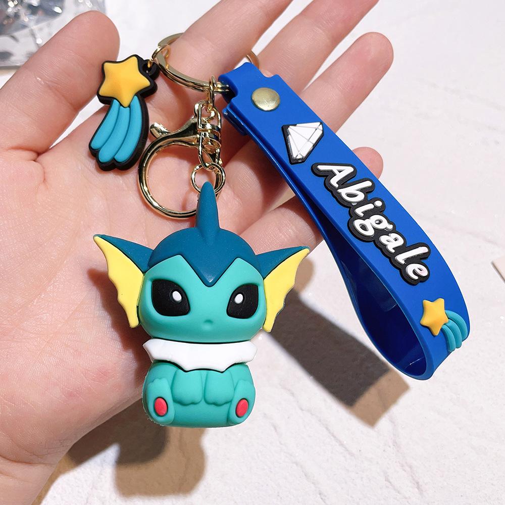 Cute Pokemon Anime Eeveelution Keychain Toy Eevee Leafeon Sylveon Flareon Umbreon Vaporeon Espeon Glaceon Jolteon Birthday Gifts