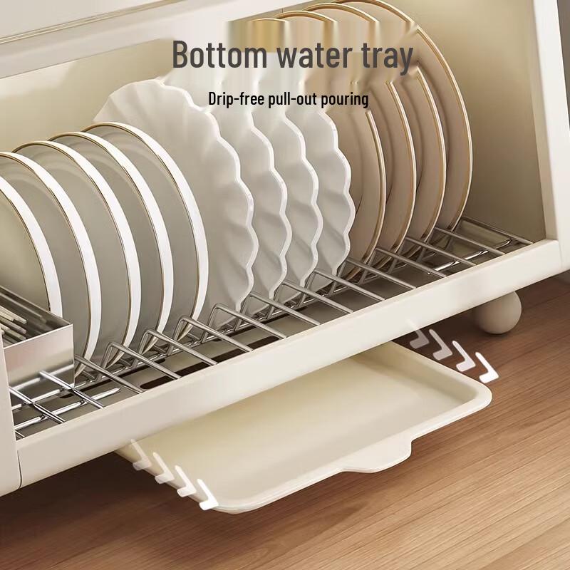 Kitchen Countertop Dish Drying Rack with Lid