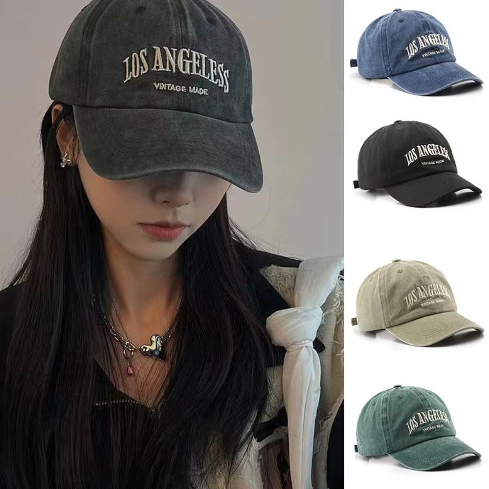 Modische Baumwoll-Baseballkappe Unisex Retro Lässiger Stickerei-Hut Weiche Oberkappen Sonnenhut Snapback-Hüte