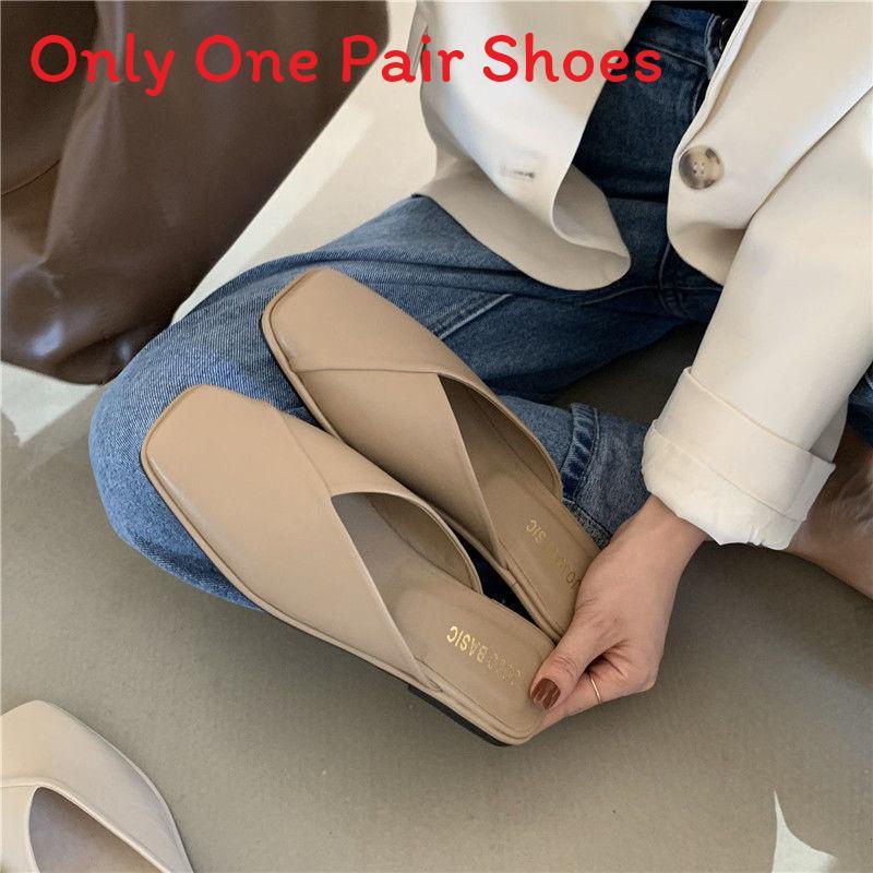 Pack Head Womens Summer Slipon Mules With Pu Upper And Rubber Sole For Comfortable Daily Wear