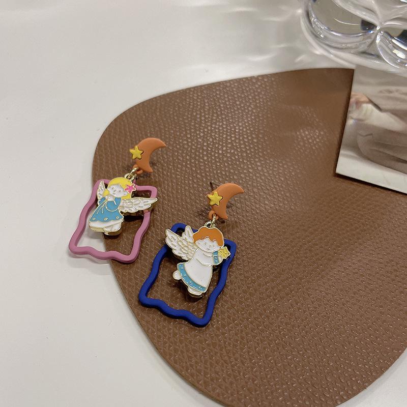 

Новые серьги-пусеты «Лунный ангел» из серебра 925 пробы - Стильные, простые, милые украшения для женщин