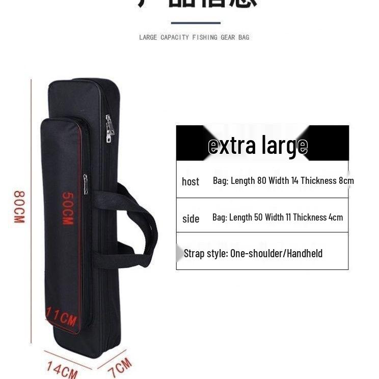 Compact Fishing Rod Storage Bag - 50/60/70/80cm Large Capacity Portable Fishing Gear Bag