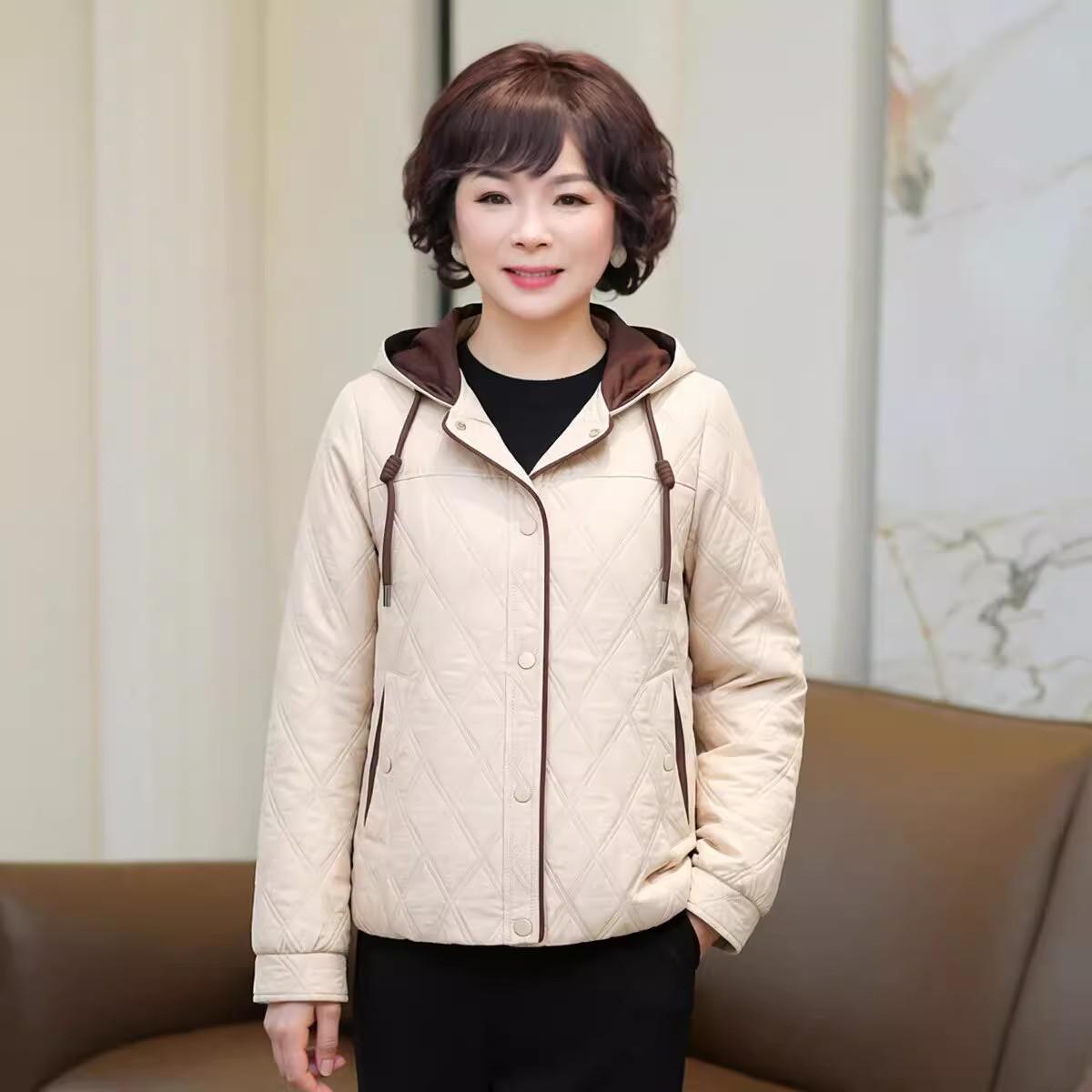 

Petite Spring Jacket for Middle-Aged and Elderly Women - Perfect for Mother s Day 3XL for 135-150 jin абрикосовий