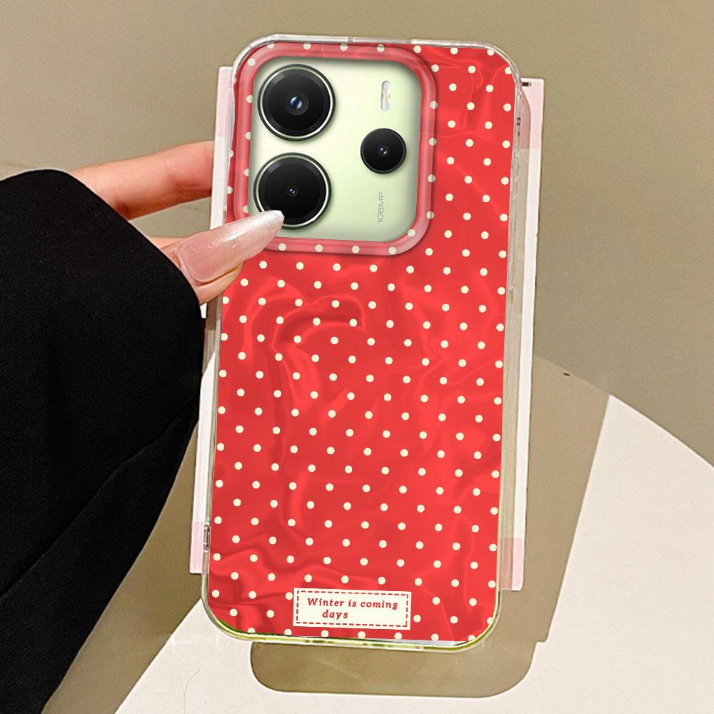 

Circular Dots Love Heart Women Girls Phone Case for Xiaomi Redmi 13C 14C A5 A3 A4 A3X A1 Note 14 13 12 11 11S 10 9 Pro 9C Cover Redmi Note 12