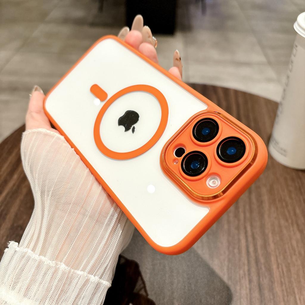 Nadaje się do iPhone'a 16 Pro Max, etui ochronne na telefon Golden Shield z soczewką ochronną, Apple 15, akryl o wysokiej przejrzystości, silne przyciąganie magnetyczne