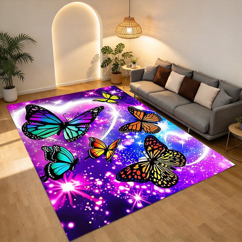 Butterfly Dreams Living Room Nonslip Area Rug Soft Carpet For Bedroom Game Playroom Sofa Office Home Decor Doormat Christmas Gift C9301575