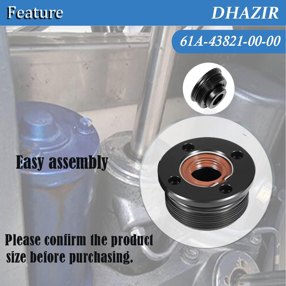 61A-43811-00-00 Tilt Cap/Gland with Seals Fit for Yamaha 200-225-250-300 HP V6 3.3L End Cap Tilt Cylinder FSM040 2PACK