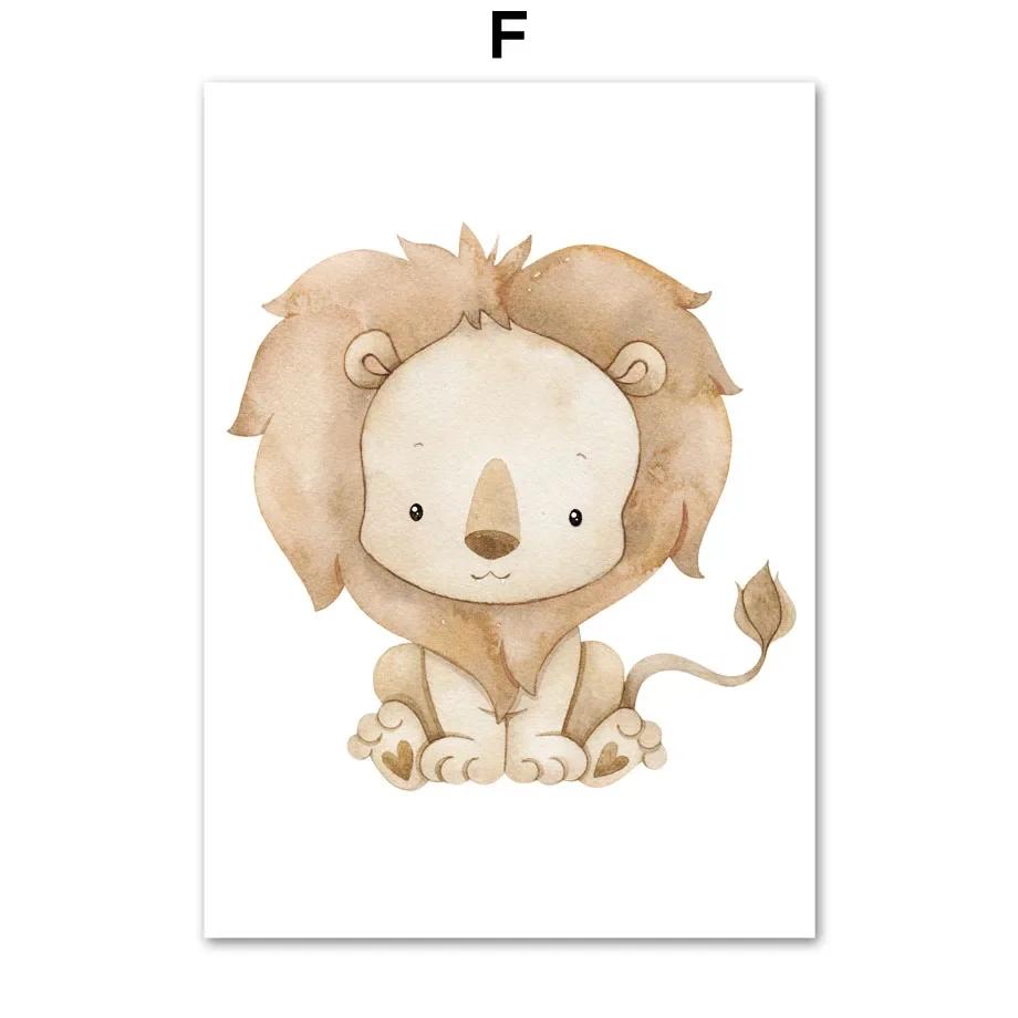 

Boho Жираф Лев Слон Индивидуальное Имя Детская Настенная Живопись Печать Холст Картина Скандинавский Плакат Настенные Картины Декор Детской Комнаты 40x50cm No Framed