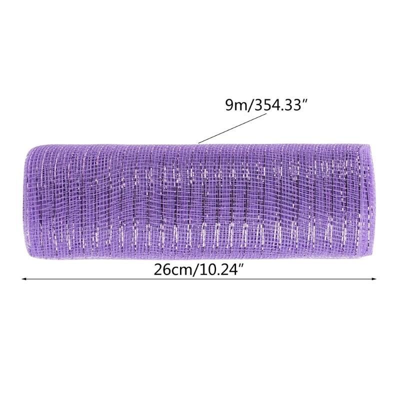 29.52ft Christmas Wide Poly-Mesh Decorative Mesh Glittered Ribbons for Christmas Tree Decorations Wreath Present Wrap