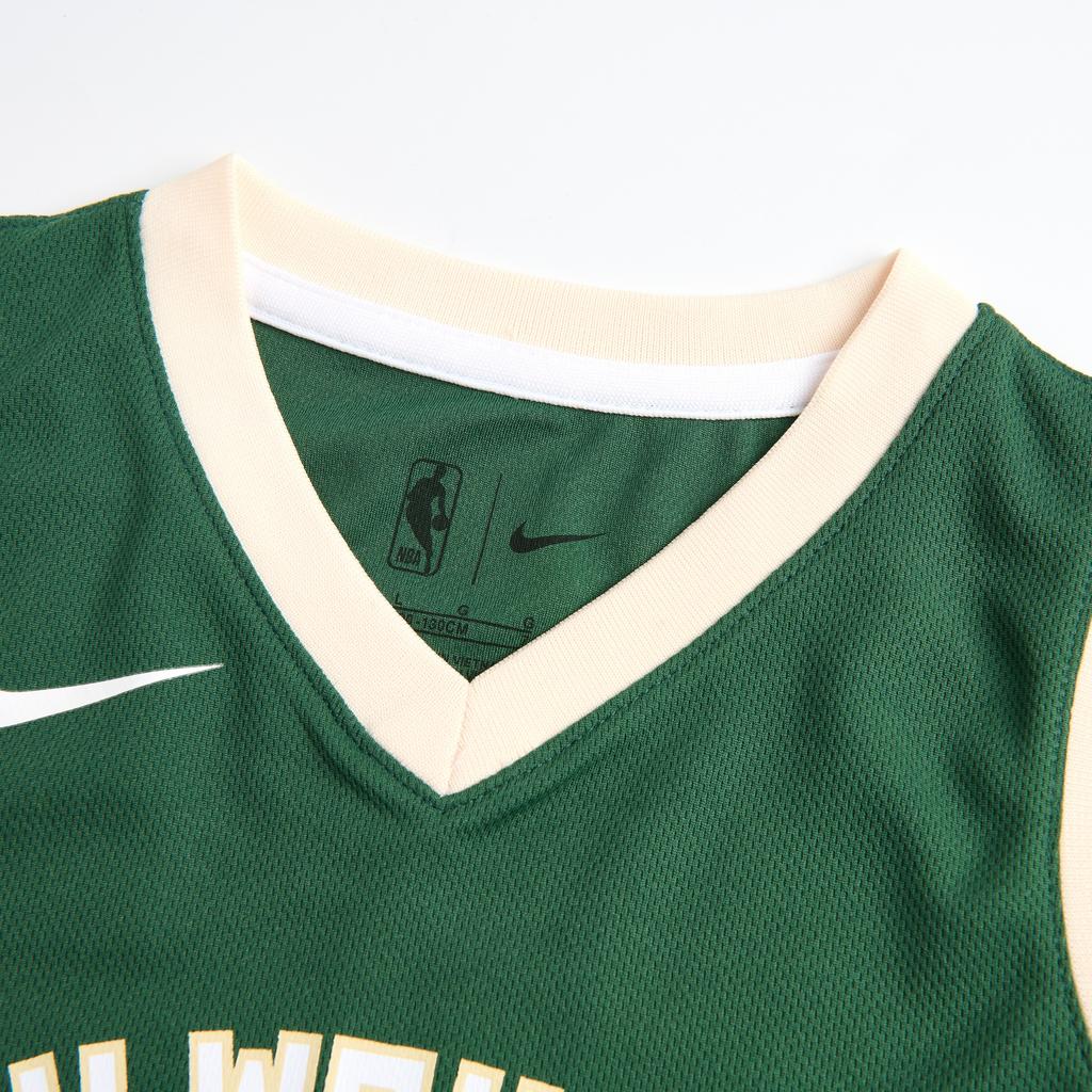 Nike X NBA Kolaborační dres Milwaukee Bucks SS25 Antetokounmpo Giannis Číslo 34 Logo značky Pohodlný Jednoduchý Pulovr Výstřih do V 3Z2B3BZ6P-BCKGA