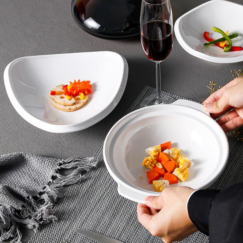 Jiubing Melamine White European Style Serving Dishes
