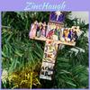 Schönes handbemaltes Harzkreuz Jesus Sieben Segnungen Feiertagsornament für Weihnachten