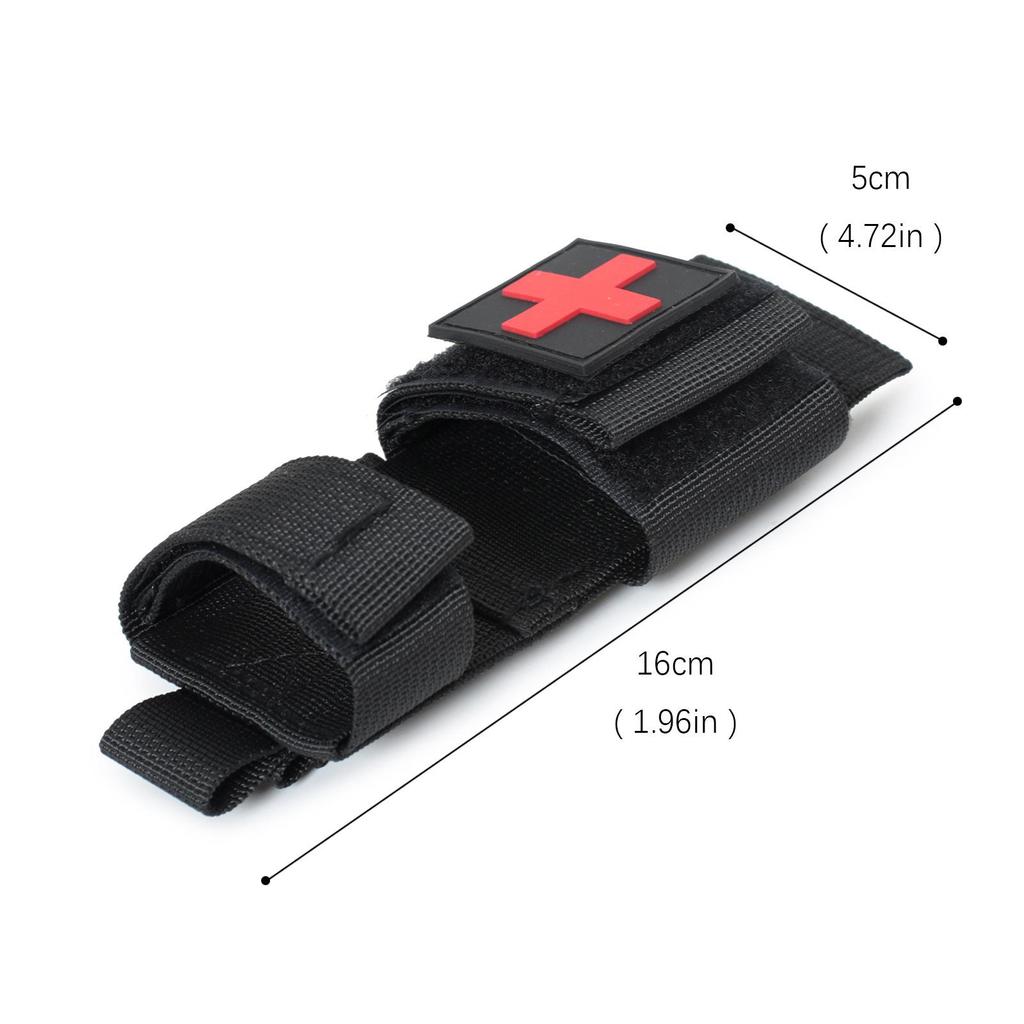 Outdoor Multifunction Tool Bag with Scissors and Tourniquet Pouch, MOLLE Attachment, Nylon.