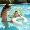 Float Together Baby Seat with Canopy Inflatable Infant Pool Float, Soft Leg Cradles & Headrest Non-Toxic Phthalate-Free
