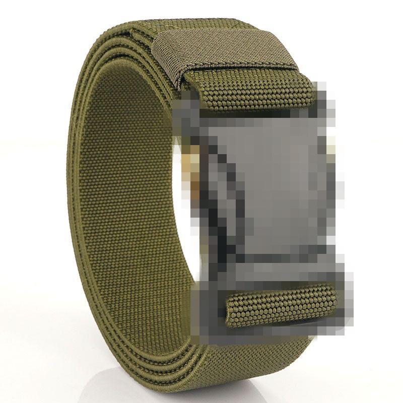 New Unisex Canvas Tactical Belt - No Metal Buckle, Woven Design, Ideal for Military Training.