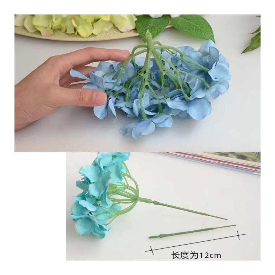 1 Pcs Artificial Hydrangea Silk DIY Artificial Flower Decoration Vase Flowers Colorful Decorative Flower Wedding Party Luxury