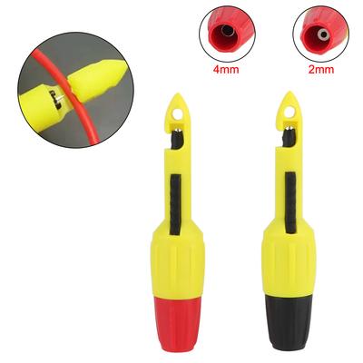 Insulation Piercing Clip Tool 2mm/4mm Socket Wire Piercing Puncture Probe for Multimeter Voltage Voltmeter Testing 2pcs