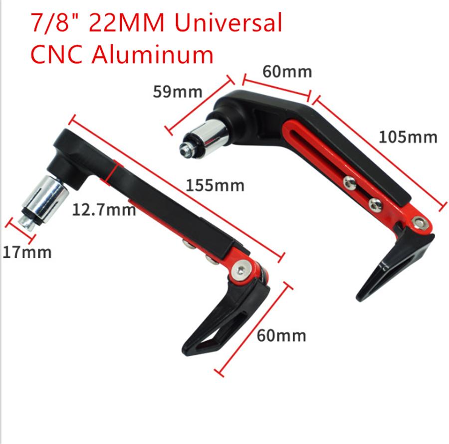 2PCS Aluminum 22mm Motorcycle Levers Handguard Brake Clutch Handlebar Protector