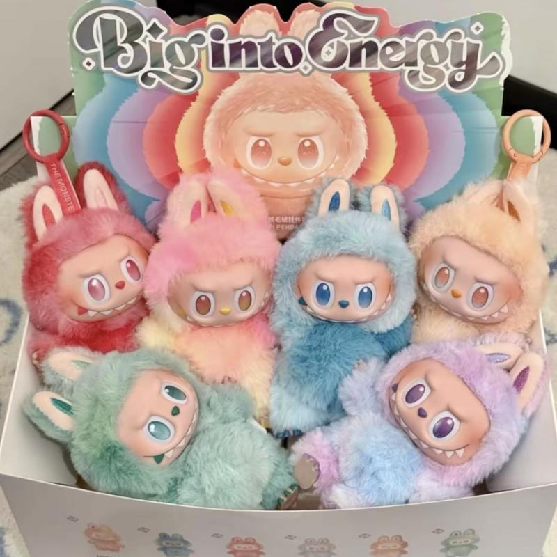 Kreslená plyšová hračka Labubu V3 Plněná anime vinylová tvář Láska Klid Panenka Labubu Přívěsek na tašku Klíčenka Dárky k narozeninám Dívka