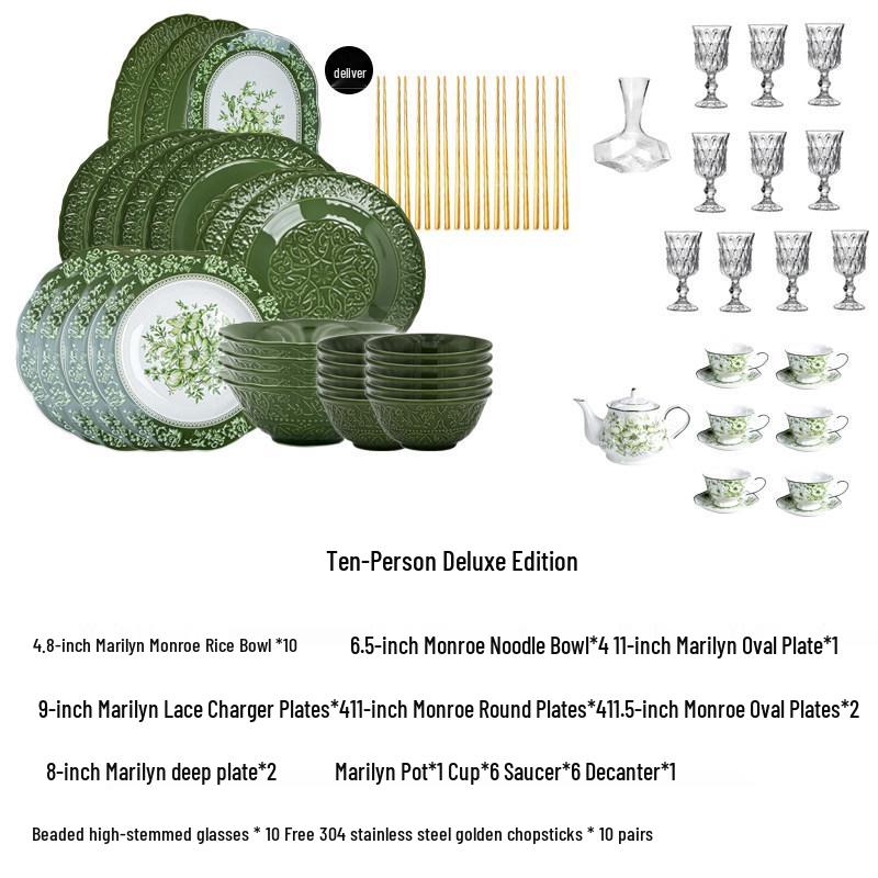 Nordic Style Purple Ceramic Tableware Set: Retro French Bowls, Plates & Dishes - Perfect Housewarming Gift