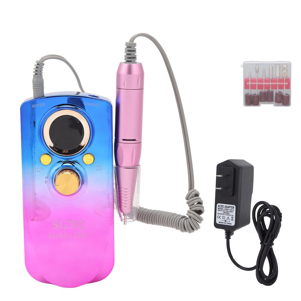 35000RPM Nail Drill Machine Polishing Grinding Electric Manicure File Tools for Nail Beauty Salon 100‑240VUS Plug