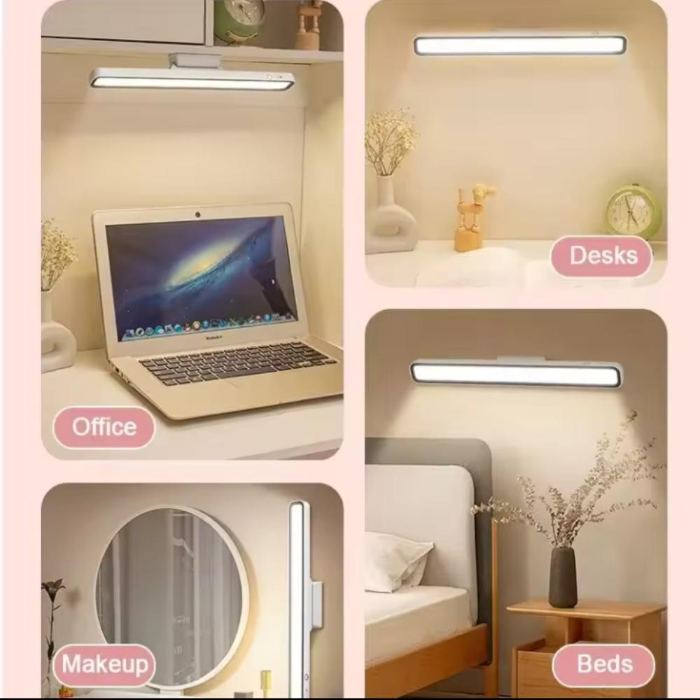 LED USB Rechargeable Creativity Study Reading Touch Desk Lamp Stepless Dimming Hanging Bedroom Magnetic Night Lamp Book Light