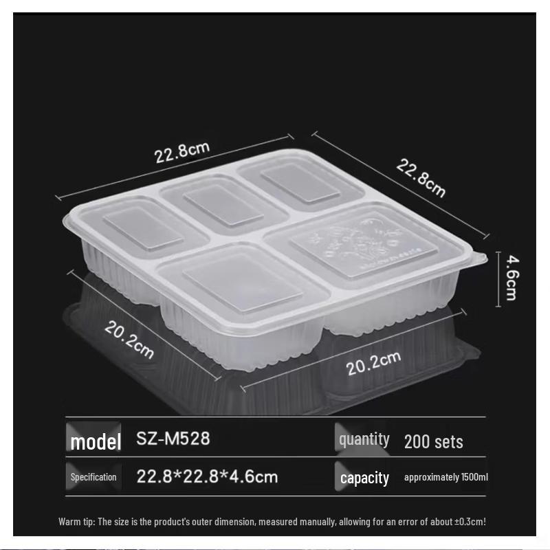 ZB Disposable PP Plastic Takeaway Meal Boxes