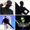 2pcs Black Cosplay Full Mask Breathable Cosplay Head Cover New Hood Cosplay Prop