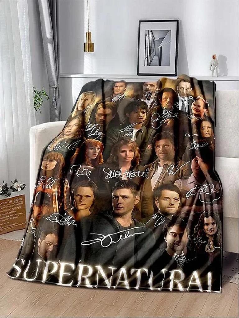 D Supernatural Printed Throw Blanket Soft Cozy for Bedroom Living Room Sofa Bed Travel Birthday Gift